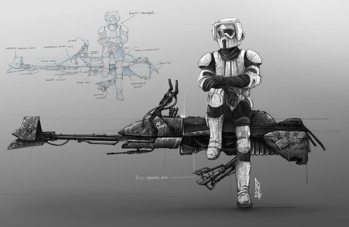 mystarwars: 74-Z Speeder Bike  by Shane Molina