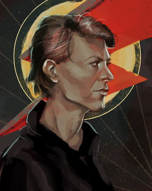 illustrative-robot:  “And the stars look very different today”My tribute to David Bowie, inspired by one of my favorite photos of him. He was and continues to be a huge inspiration to me. Rest in peace. 