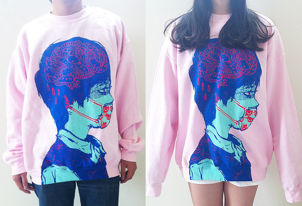 omocat:  NEW OMOCAT ORIGINAL SHIRTS AND CREWNECKS 1. FISHBOY crewneck (size L displayed)