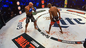 forfightersnotlovers:  Michael Page vs. Evangelista SantosBellator 158 (July 16, 2016) Venom deactivates Cyborg with a well-timed flying knee. 