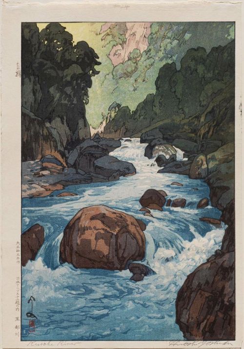 Hiroshi Yoshida 吉田 博 (1876 - 1950) - Kurobe River 1926
