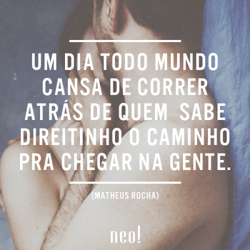 Enfrente, em frente.