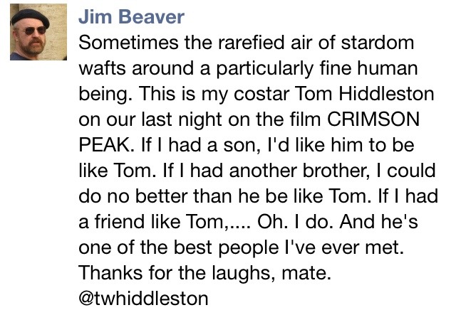 torrilla:  Jim Beaver:  Sometimes the rarefied air of stardom wafts around a particularly