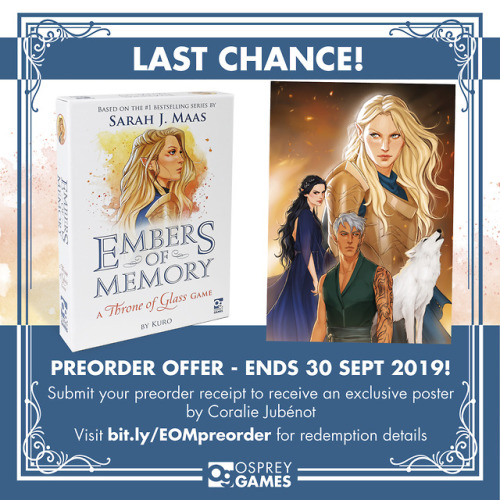 Today is your LAST CHANCE to submit your pre-order receipt for #EmbersofMemory to receive an exclusi