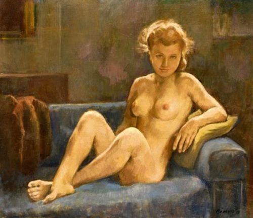 elpasha711: Banovszky, Miklos, (1895-1995), Sitting Nude