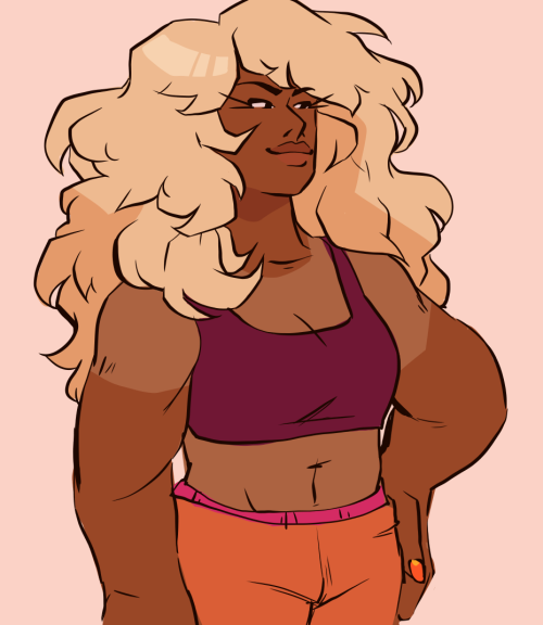 rcdart:human cheeto and dorito stuff.. jaspers tan lines are from football and peridot brings her fo