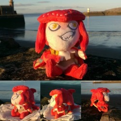 Prince Sidon, in the glow of the sunset&hellip; 🌄🌈 Custom 7-inch, chibi/Pokémon-doll inspired piece, made by the wonderful, talented, and always professional @poodledoodleplush #princesidon #sidon #princesidonplush #sidonplush #legendofzelda #loz