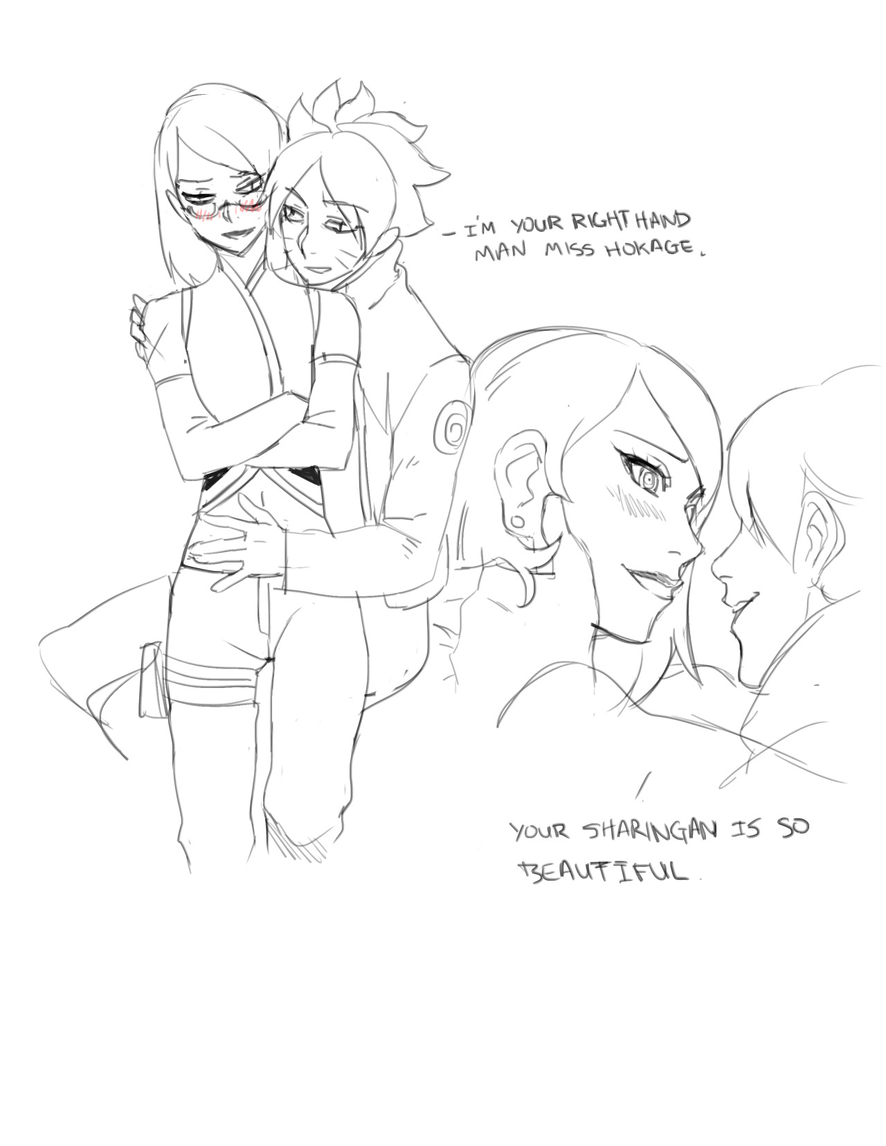 jiji-sam:  boruto sweet talking sarada and ma babies krillin and 18 