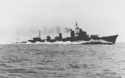 kongoupak:  The Japanese destroyer Shimakaze, the only ship of her class, could only be described as one thing; powerful. With a top speed of 40 knots, 6 x 2 12.7cm guns and a whopping 3 x 5 61cm Long Lance Torpedo compliment, she was a force to be