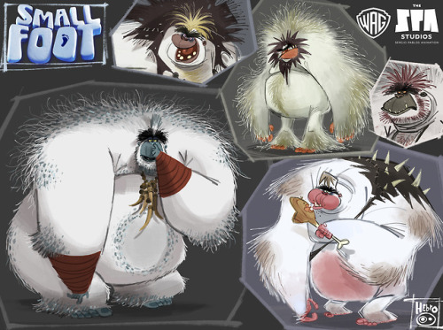 hebrocharacterdesign:More SMALLFOOT stuff 2012-2013