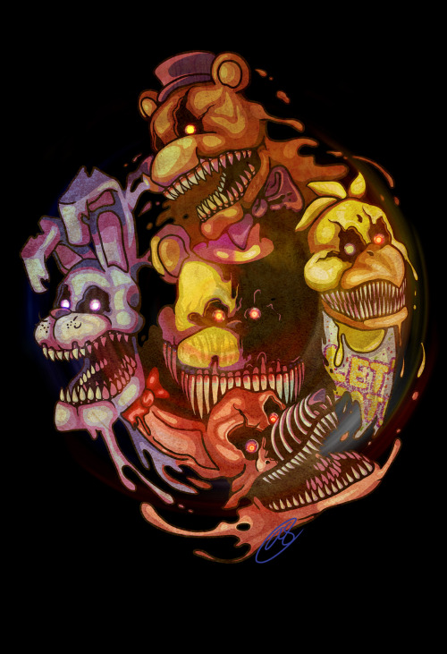 Five Nightmares of Freddy’s: Five Night’s at Freddy’s 4 - Qlax DrawsOne Hell of a Nightmare, wouldn’