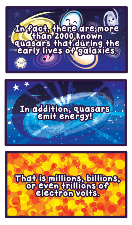 cosmicfunnies: I’m back! Time for a new entry on the brightest objects of the universe: Quasar