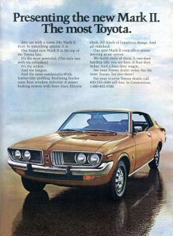 chromjuwelen:  1972 Toyota Mark II Advertising