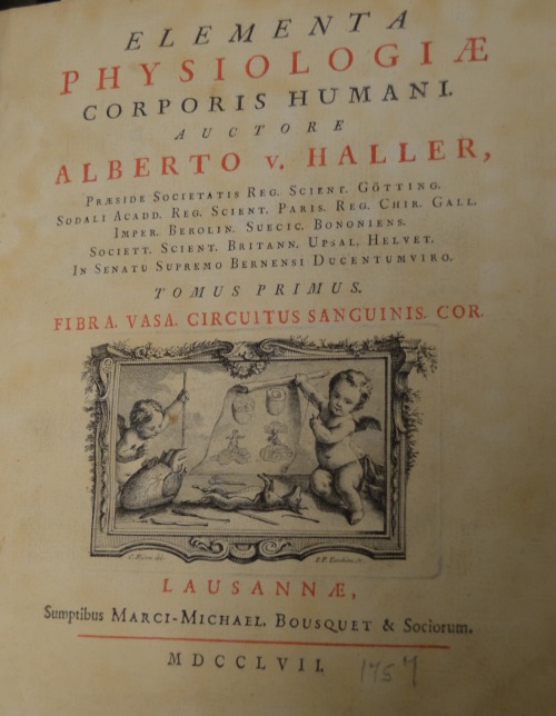 Happy Title Page Thursday! This example introduces a 1757 edition of the Swiss anatomist and natural
