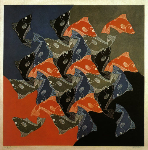 artist-mcescher:Fish, 1942, M.C. Escher