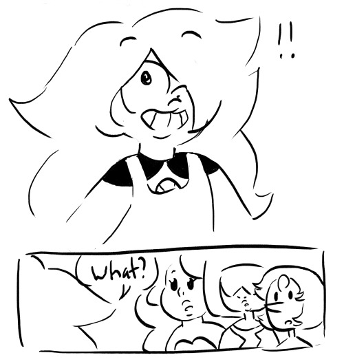 ssardonyx: apparently its canon that amethyst grew out her hair to look like greg and that makes me 