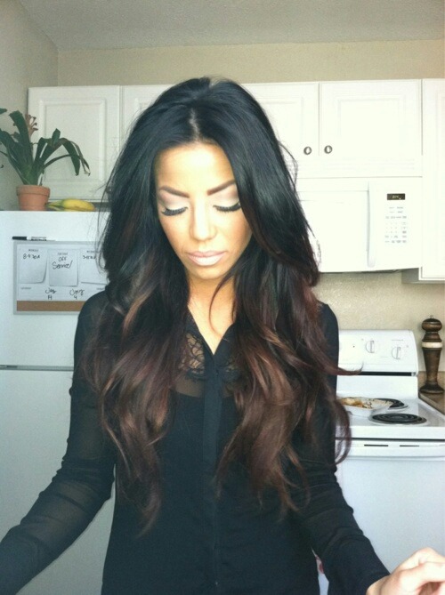 Ciara medium hairstyle ombre hair