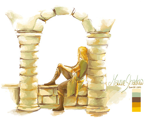 mauveshadow:Here you go: Glorfindel daydreaming, watching over ImladrisThanks for your prompt ♥
