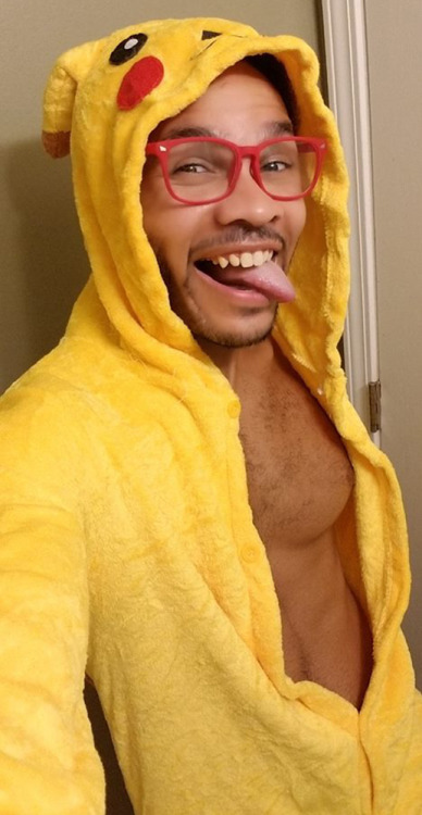 Gaymer Geek Selfies - Check out this New Human Breed form of Pikachu! According to the Pokedex, It’s