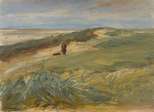 Hunter in the dunes near Noordwijk  -  Max Liebermann .1913,German, 1847-1935 oil on canvas, 50.5 x 