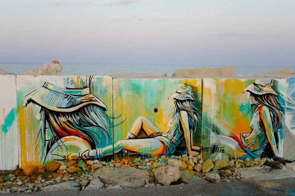 unknowneditors:  Graffiti Art by Alice Pasquini Originating from Rome, Alice Pasquini