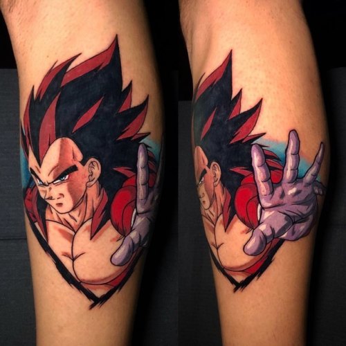 Thanks again @alvaroczambrano so much fun! #dragonballgt #tattoos #ssj4vegeta #gamerink #artistsonin