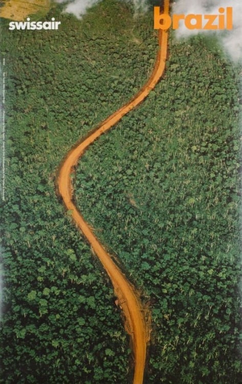 Georg Gerster, Emil Schultheiss, Hans Frei, Travel poster Rain Forest, Mato Grosso, Brazil, 1978-80 