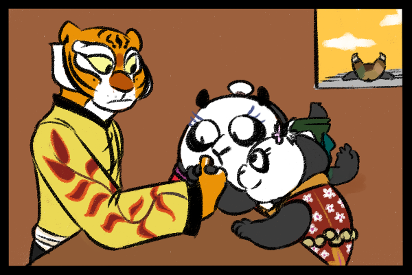 mu-laohu:  Tigers: 3 | Pandas: 1,000 (for cuteness)Idea from that one Steven universe