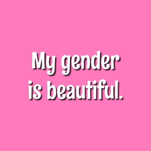 genderqueerpositivity:(Image description: nine brightly colored squares with text in the center. The
