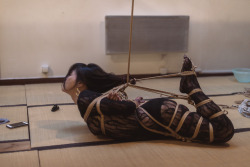 ropeandthings:  strictly-dirtyvonp: Hogtie DirtyStyle with @ryoukosmkink so much i love about this image