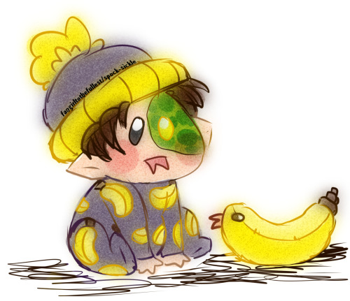 I forgot to post these from the stream! It’s baby Janus with his bananaconda plushie and baby Patton