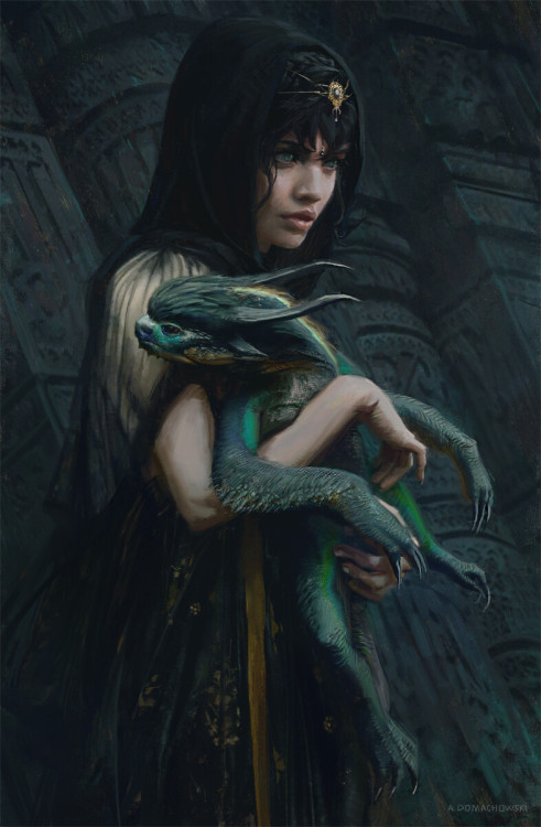 ‘A Girl and Her Pet’ by concept artist Andrew Domachowski! >> www.instagra