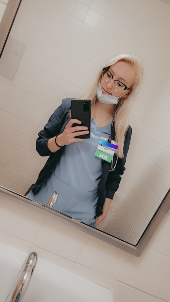 katiiie-lynn:Got floated to another unit for the first time last night for the last 4 hours of my shift 😅 thankfully it wasn’t tooo bad but I am not going to be a fan of this floating shit 🙃 My gorgeous nurse 🥰😍😍🥵