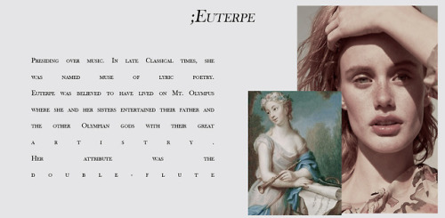 flitwickfilius: @classicnet test 1: get to know the members The Muses are the inspirational goddesse