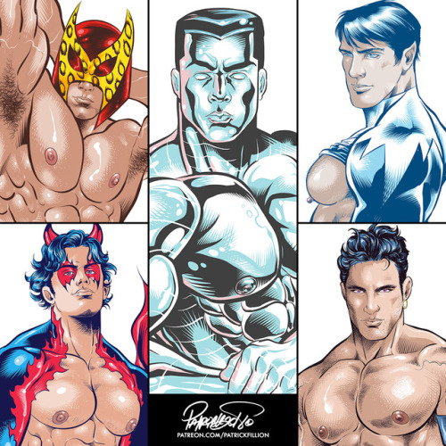 Namor. Falcon. Clay Fine. Jon Dazy. Hercules. B’Wana Beast. Colossus. Northstar. Devilhound. G