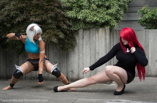 fantasiadark:  Ms. Fortune Vs. Parasoul by Typical-Mental Check out http://fantasiadark.tumblr.com for more awesome cosplay 