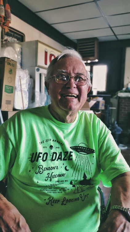 The legendary Bill Benson, who started UFO Daze in 1989 at his UFO bar in the heart of Wisconsin&rsq