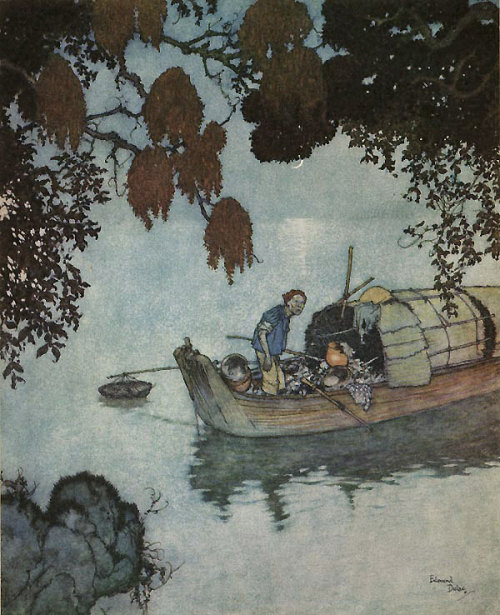 The Fisherman - The Nightingale, Edmund Dulac