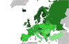 Number of airports in Europe per capita.