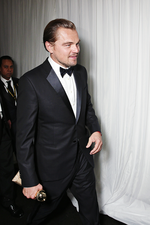 mcavoys:     Leonardo DiCaprio attends FOX Golden Globe Awards Awards Party 2016 sponsored by American Airlines at The Beverly Hilton Hotel on January 10, 2016 in Beverly Hills, California.   