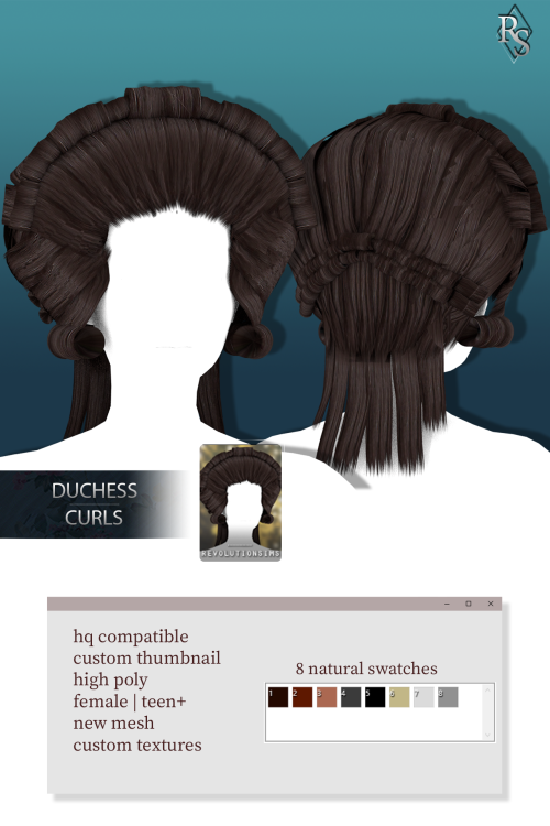  A new regal hairdo for your lovely sims! I’m still getting in the groove of hair creation, bu