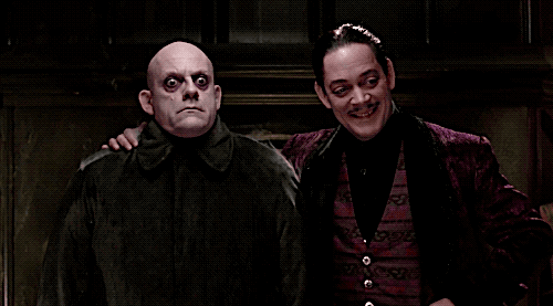 Uncle Fester and Gomez in The Addams Family (English, 1991)
