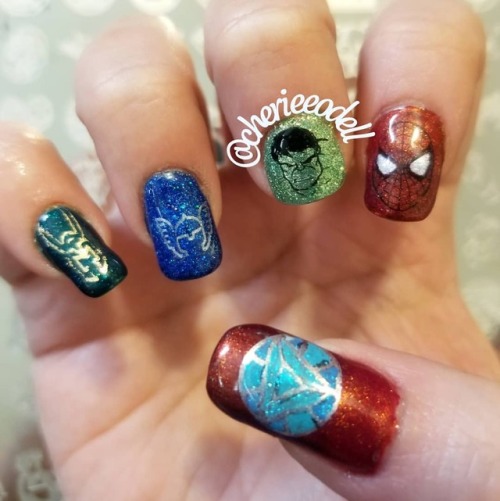 I&rsquo;m finally ready for Infinity War!!!! #madamglam #madamglamgelpolish #manicure #instanails #n