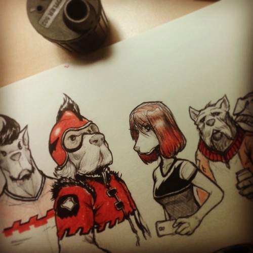 omar-dogan:  Instagram, I’m committed. On this page you will see ally sketchbook sketches and other hand drawn and coloured shizwaz. Enjoy! here we have some dog racers. 