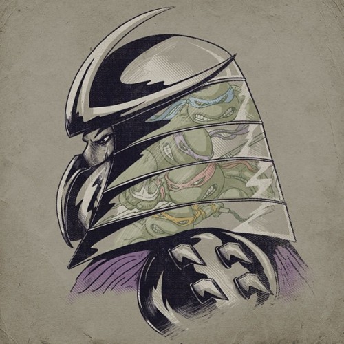 alexmdc:Enemy Reflections #tmnt #shredder #oddworx #illustration (at Threadless HQ)