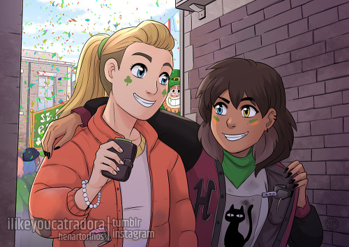 This is Henar’s piece for Shera’s AU Calendar, featuring Serve and Protect AU!Since I got March, wan