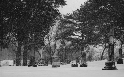 : Snowfall At The Cemetery | GarettPhotography