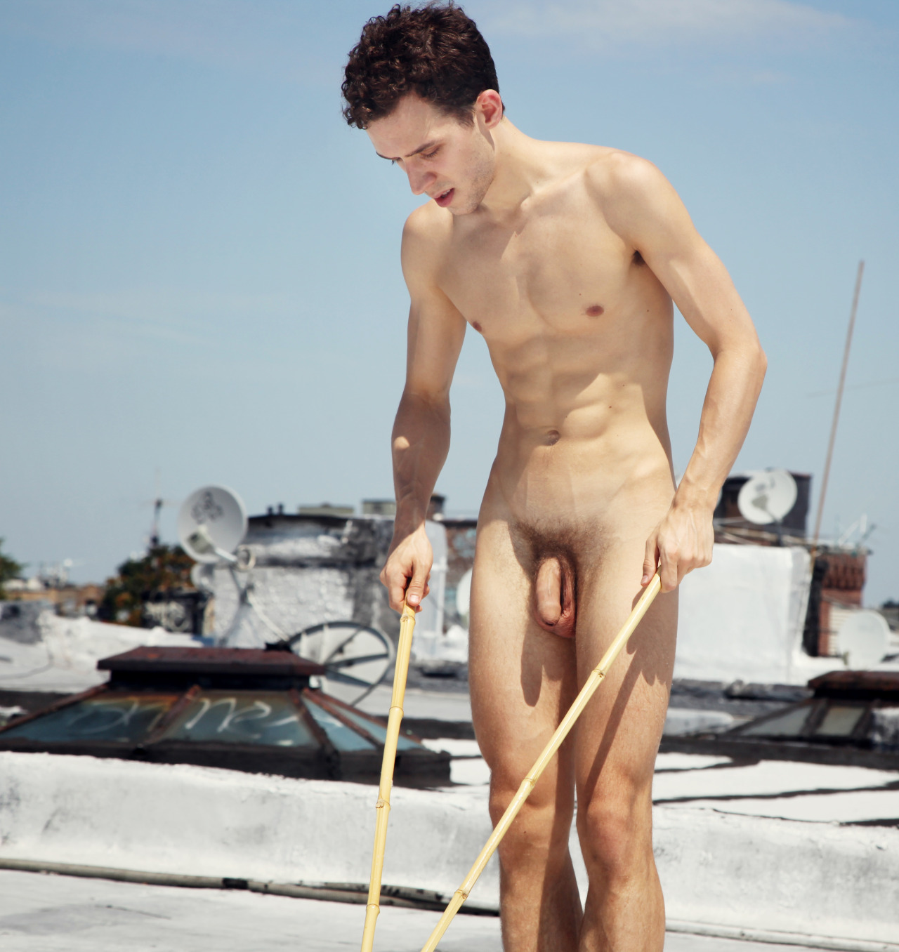 cfnmsociety:  CFNM SocietyNaked males are trained in all aspects of domesticity.