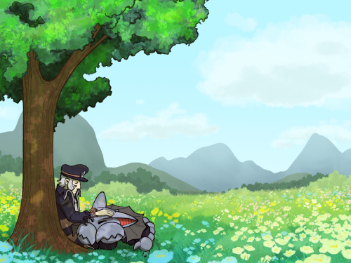 I think Ingo deserves to take a nap in a warm field