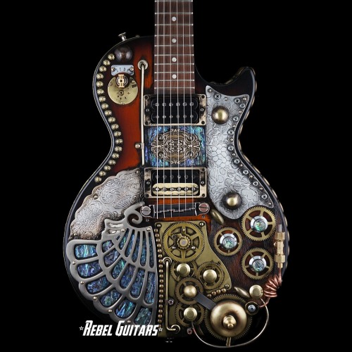 steampunktendencies:  USA Gibson Les Paul in steampunk style by Franco Design Studio    